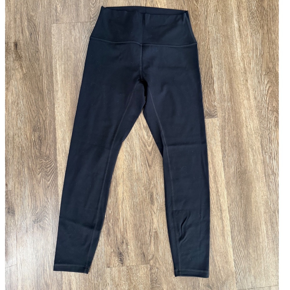 CRZ YOGA Womens High Waisted Athletic Leggings Black Size M 8-10 24 Inseam